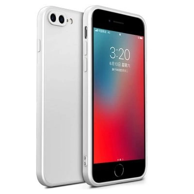 Capa iPhone 7 8 Plus Silicone Liquido Premium - Branco