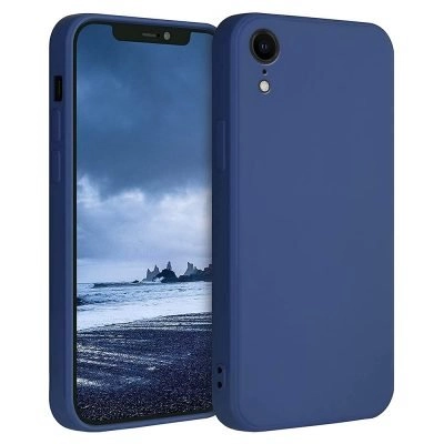 Capa iPhone XR Silicone Líquido Premium - Azul