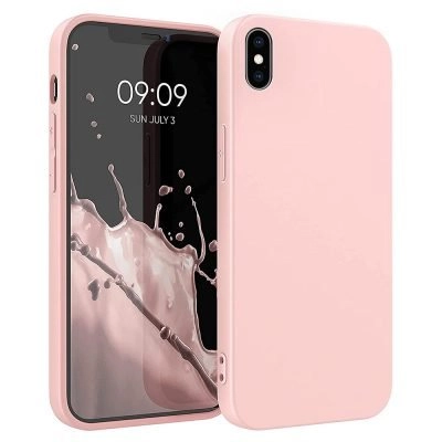 Capa iPhone X | XS Silicone Líquido Premium - Rosa Areia