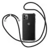 Capa iPhone 11 Pro Max Antichoque com Cordão - Preto