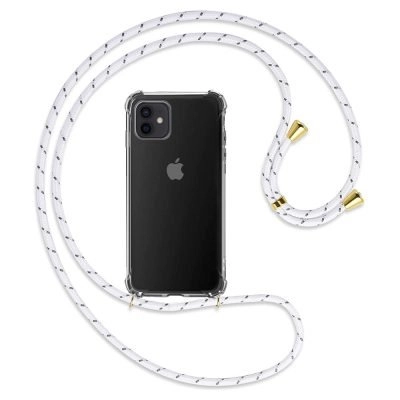 Capa iPhone 11 Antichoque com Cordão - Branco