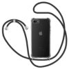 Capa iPhone 7 | iPhone 8 | SE 2020 Antichoque com Cordão - Preto
