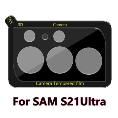 Película de Vidro Temperado Câmera Traseira Samsung Galaxy S21 Ultra - Premium Preto