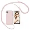 Capa iPhone X | XS com Cordão - Rosa Areia