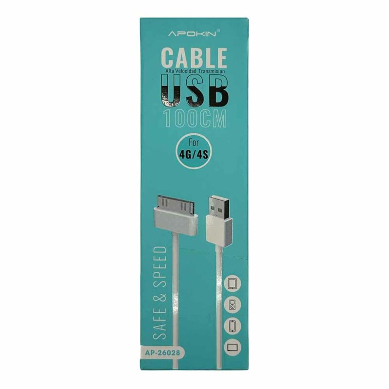 Cabo USB iPhone 4 / 4S Apokin AP-26028