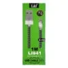 Cabo Trançado Lightning para USB 2.4A - 1 Metros