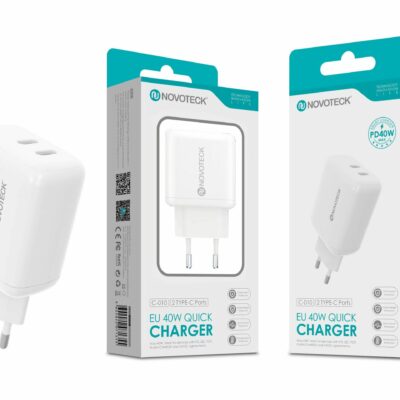 Adaptador de corrente USB-C de 40W 2xPD 20W