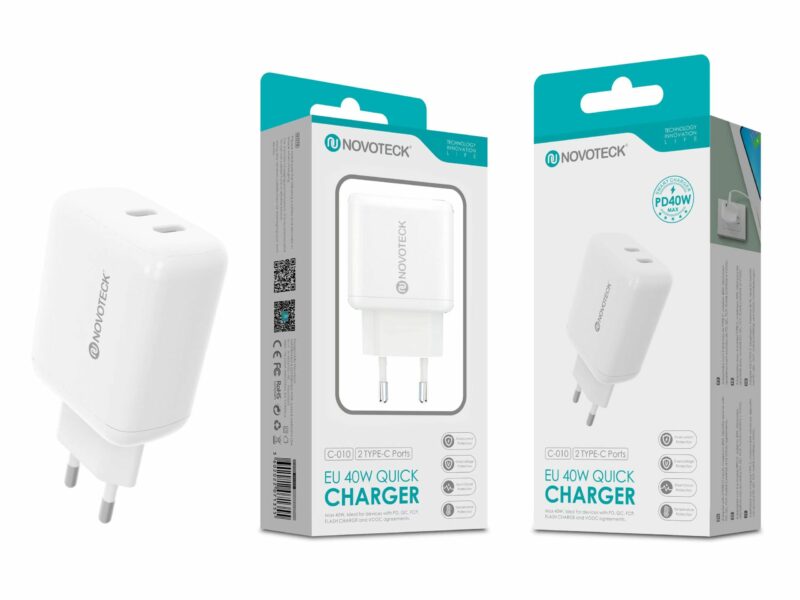 Adaptador de corrente USB-C de 40W 2xPD 20W