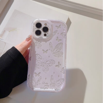 Capa iPhone Premium Silicone Butterfly laser