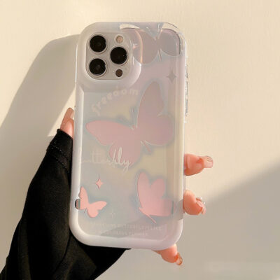 Capa iPhone Premium Silicone Butterfly laser