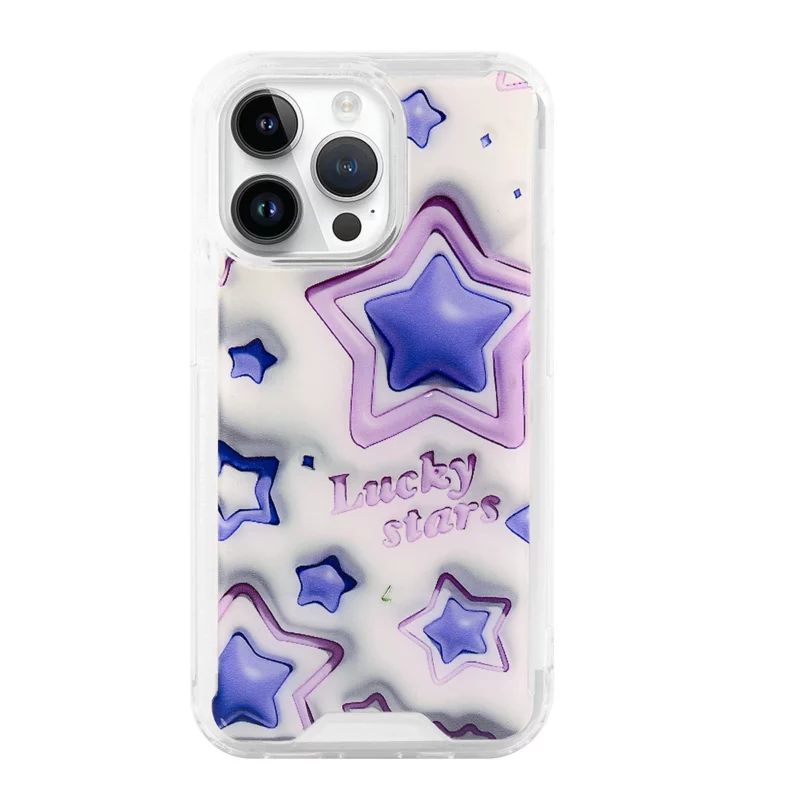 Capa iPhone Premium Silicone Estrela Roxa