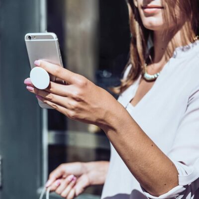 Suporte Pop Socket para Telemóvel Glitter Círculo