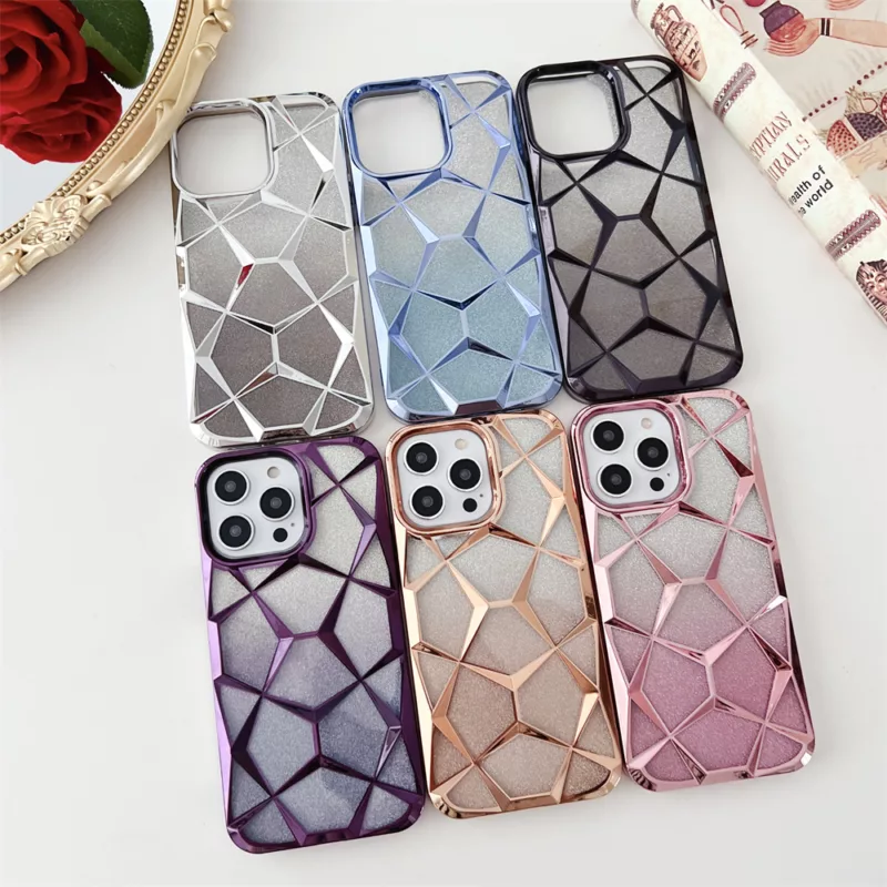 Capa iPhone 15 Cromada Diamante