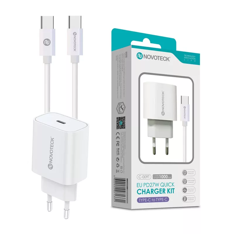 Carregador USB-C com Cabo - 27W