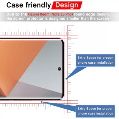 Película de Vidro Temperado Xiaomi Redmi Note 13 Pro Plus 5G - Premium