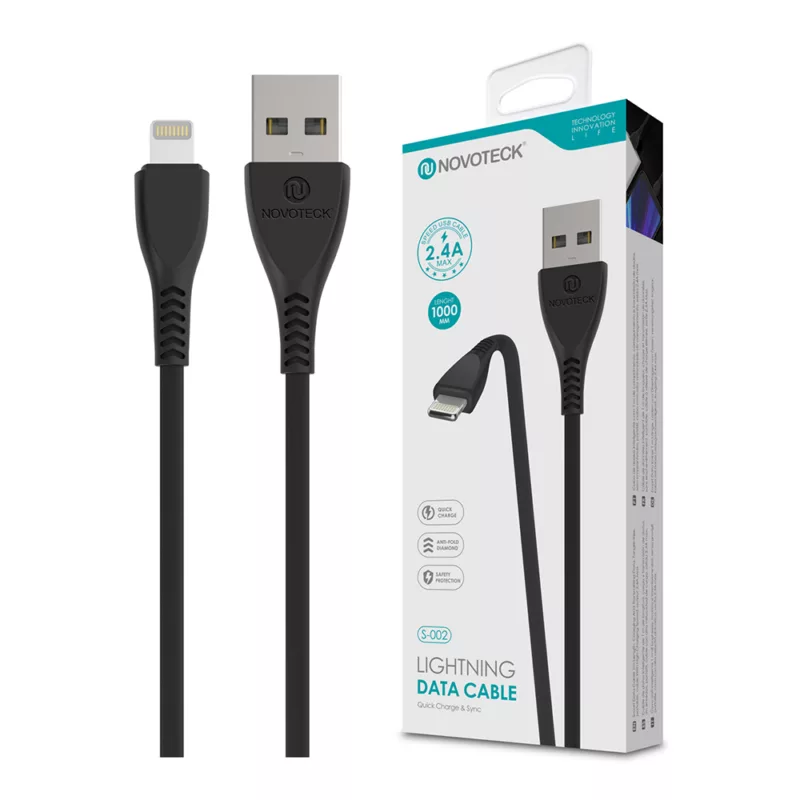 Cabo Lightning para USB (NovoTeck S-002 - 2.4A)