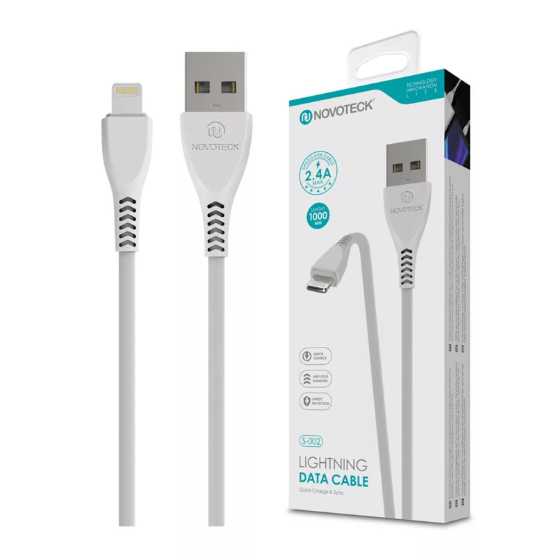 Cabo Lightning para USB (NovoTeck S-002 - 2.4A)