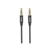 Cabo Aux Idusd PVC 3,5mm 4Pinos M/M 1M Preto - C201A