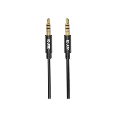Cabo Aux Idusd PVC 3,5mm 4Pinos M/M 1M Preto - C201A