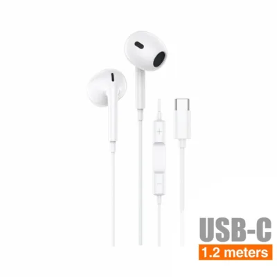 Auriculares Idusd Earphone Estereo Type C Digital Branco - H32B