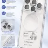 Capa iPhone 15 Pro Max MagSafe Cristal Transparente com Moldura Colorida