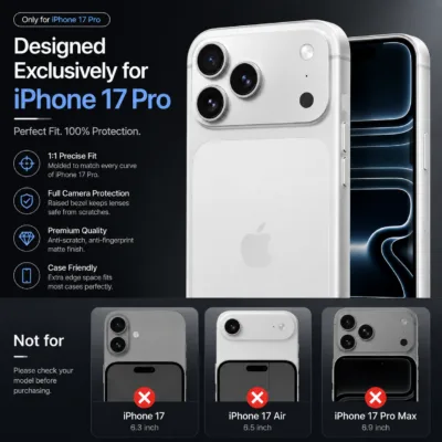 Pelicula de Vidro Camera Traseira iPhone 17 Pro - Prateado