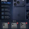 Pelicula de Vidro Camera Traseira iPhone 17 Pro Max - Azul