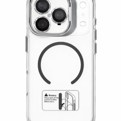 Capa iPhone 16 Pro Max MagSafe Cristal Transparente com Moldura Colorida