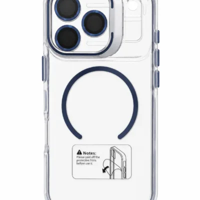 Capa iPhone 16 Pro Max MagSafe Cristal Transparente com Moldura Colorida