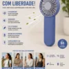 Mini Ventoinha Portatil USB 6h azul com 3 velocidades