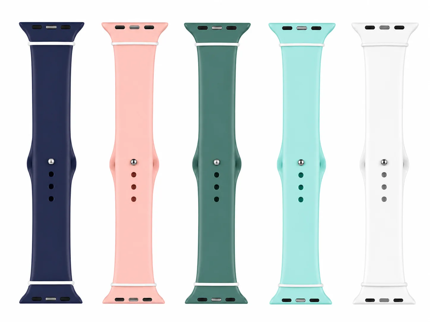 Bracelete Silicone Apple Watch em cinco cores