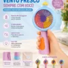 Mini Fan USB Luz LED azul com 3 velocidades