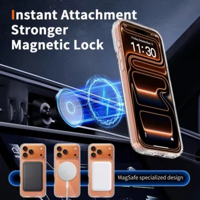 Capa iPhone 17 Pro Max com MagSafe - Cristal Transparente