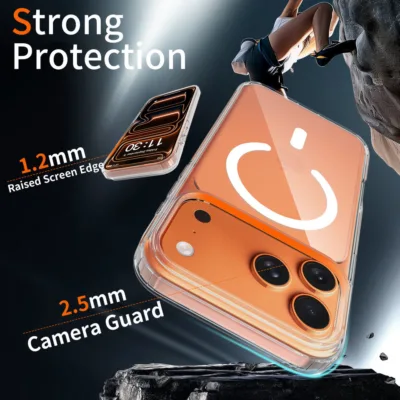 Capa iPhone 17 Pro Max com MagSafe - Cristal Transparente
