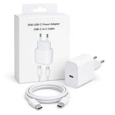 Carregador 25W USB-C sem logótipo com cabo USB-C para USB-C