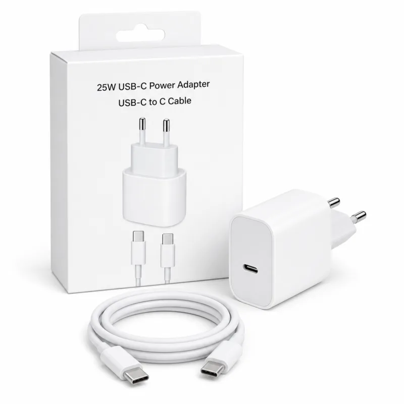 Carregador 25W USB-C sem logótipo com cabo USB-C para USB-C
