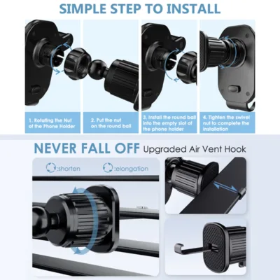 Suporte telemovel carro gravidade Air Vent
