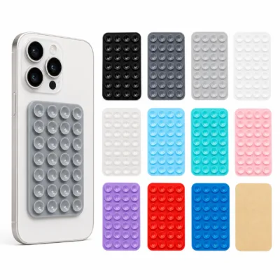Suporte Adesivo de Silicone com Ventosas para Telemóvel - Azul escuro