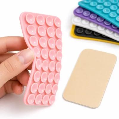 Suporte Adesivo de Silicone com Ventosas para Telemóvel
