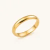 Anel Dourado Liso Arredondado 3 mm, referência 4305-Q032