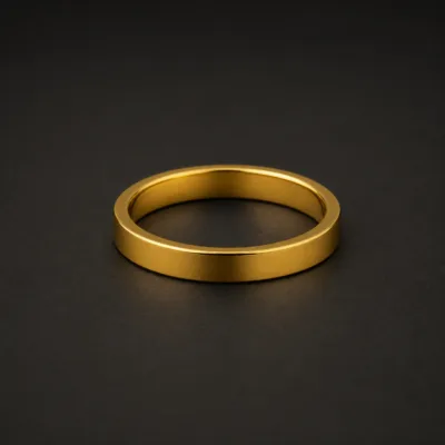 Anel Dourado Liso Plano 3 mm, referência 4305-Q034