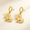 Brincos Dourados Cachorrinho Vazado, referência 83243-01-1