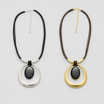 Comparação dos dois modelos do colar com pendente circular