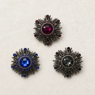 Comparação das três cores do broche radial