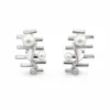 Brincos Geométricos com Pérolas e Cristal, referência 83684-04