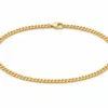Pulseira dourada elo gourmet 83979 Modelo B em fundo branco