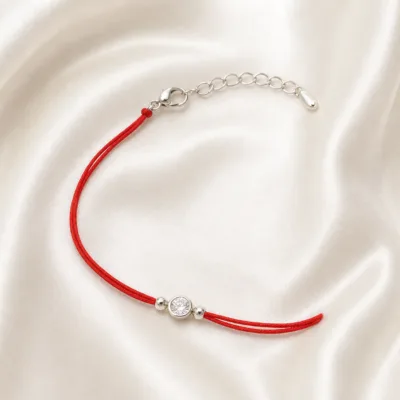 Pulseira fio vermelho com cristal 83981 — 83981-A-ivory-satin