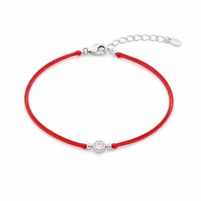 Pulseira fio vermelho com cristal 83981 — 83981-A-white