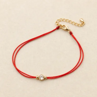 Pulseira fio vermelho com cristal 83981 — 83981-B-warm-stone