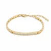 Pulseira dourada Ligne Cristal 83982 — 83982-A-white